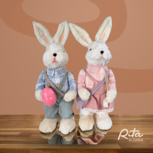 Casal Coelhos Texturizados - Candy Colors