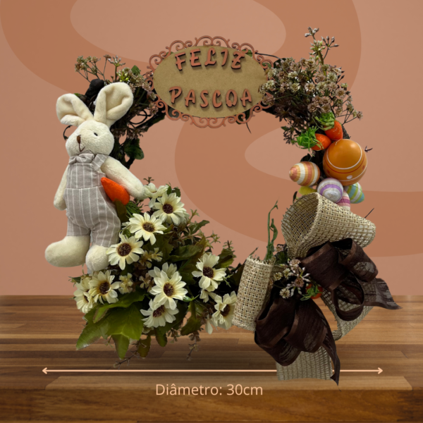 Guirlanda P coelho flores off white - Image 2