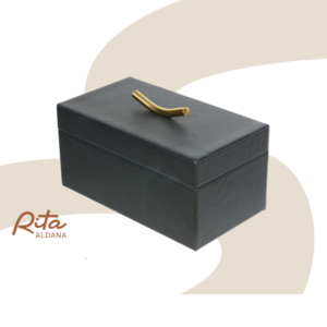 Caixa Preta com detalhe Dourado (Grande)