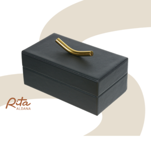 Caixa Preta com detalhe Dourado (Pequena)