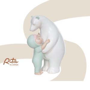 Urso Polar decorativo de Polirresina