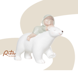 Urso Polar decorativo de Polirresina
