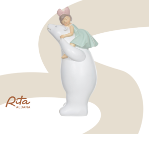 Urso Polar decorativo de Polirresina