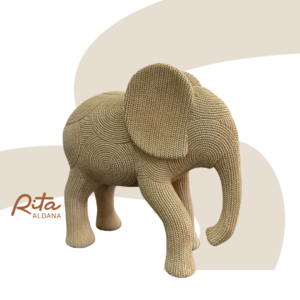 Escultura Elefante crochê (Grande)