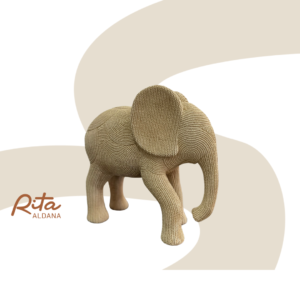 Escultura Elefante crochê (Pequeno)