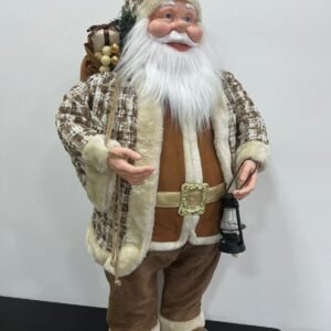 PAPAI NOEL ROUPA XADREZ MARROM