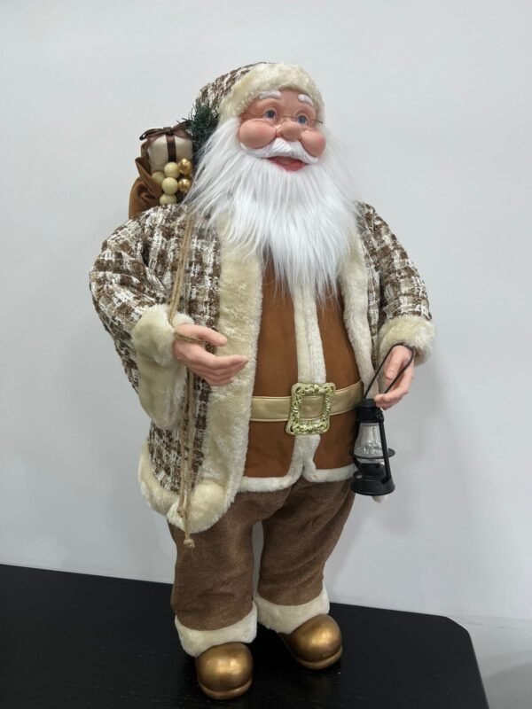 PAPAI NOEL ROUPA XADREZ MARROM