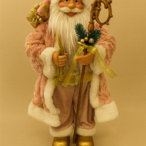 PAPAI NOEL ROUPA ROSA 62cm