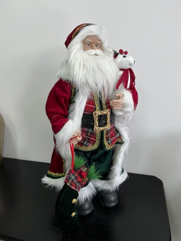 PAPAI NOEL ROUPA VERMELHA COM XADREZ
