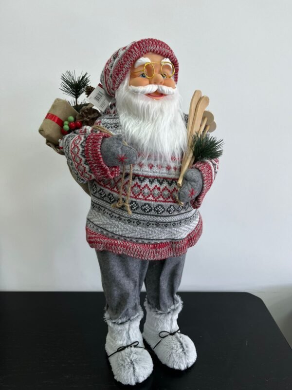 PAPAI NOEL ROUPA VERMELHA E CINZA