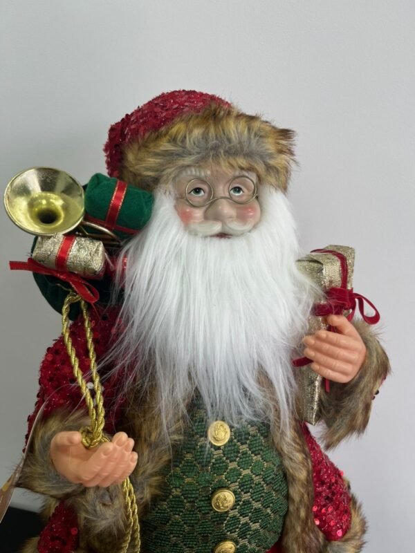 PAPAI NOEL ROUPA VERMELHA E VERDE BRILHO - Image 2