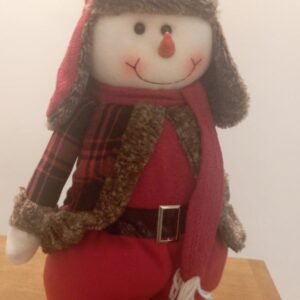 Pelúcia Boneco de neve roupa Xadrez