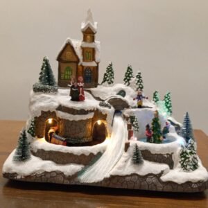 Cenário Vila Natalina com Luzes de Natal
