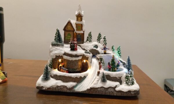 Cenário Vila Natalina com Luzes de Natal
