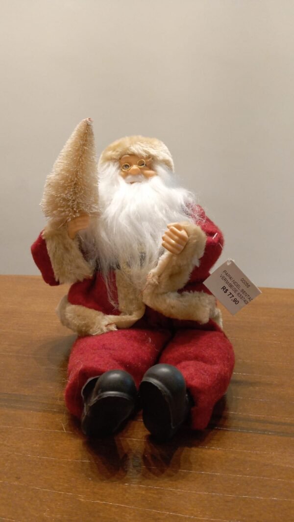 Mini Papai Noel com Árvore (Sentado)