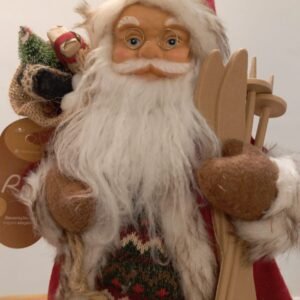 PAPAI NOEL ROUPA VERMELHA MARROM E BRANCO (PEQUENO)