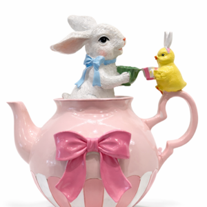 Bule Rosa com Coelho 22cm