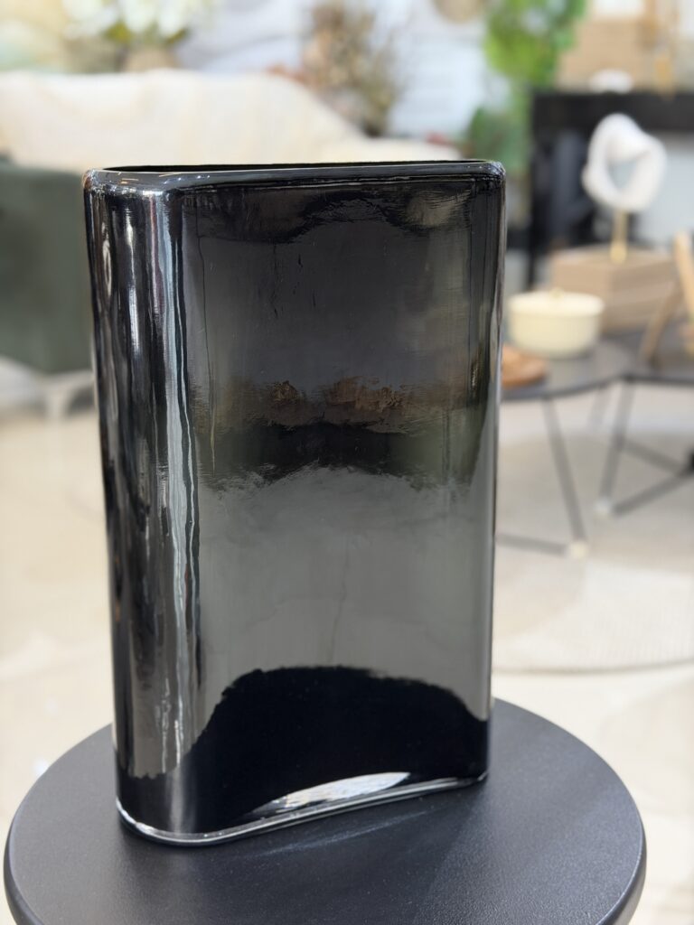 VASO DECORATIVO PRETO 40CM