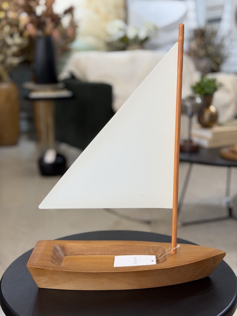 BARCO DE MADEIRA DECORATIVO 41CM