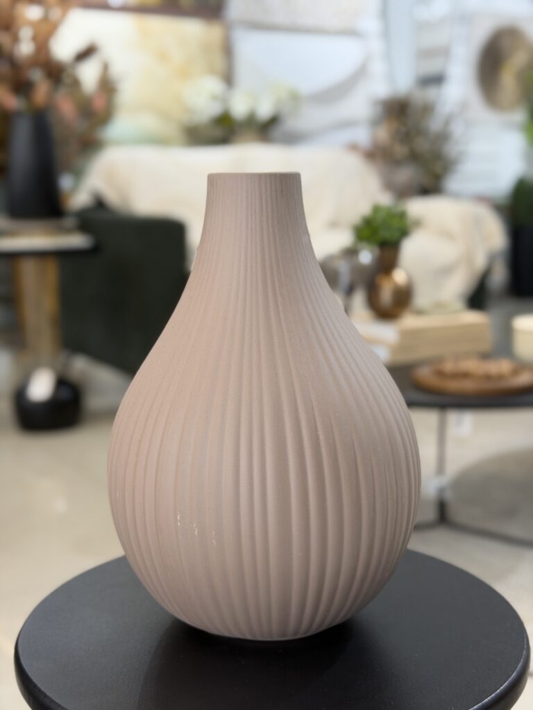 VASO PORCELANA MARROM 34CM