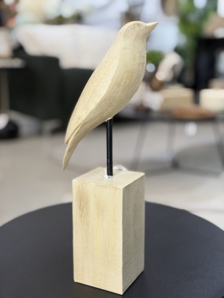 ESCULTURA PÁSSARO POLIRESINA 32CM