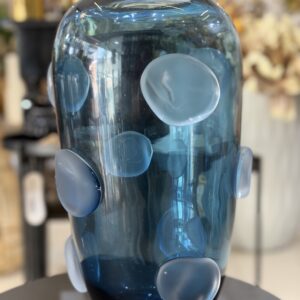 VASO VIDRO AZUL 35CM