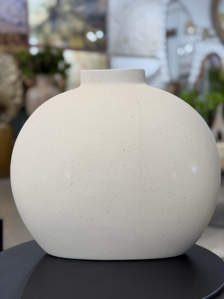 VASO CERÂMICA BEGE 32CM