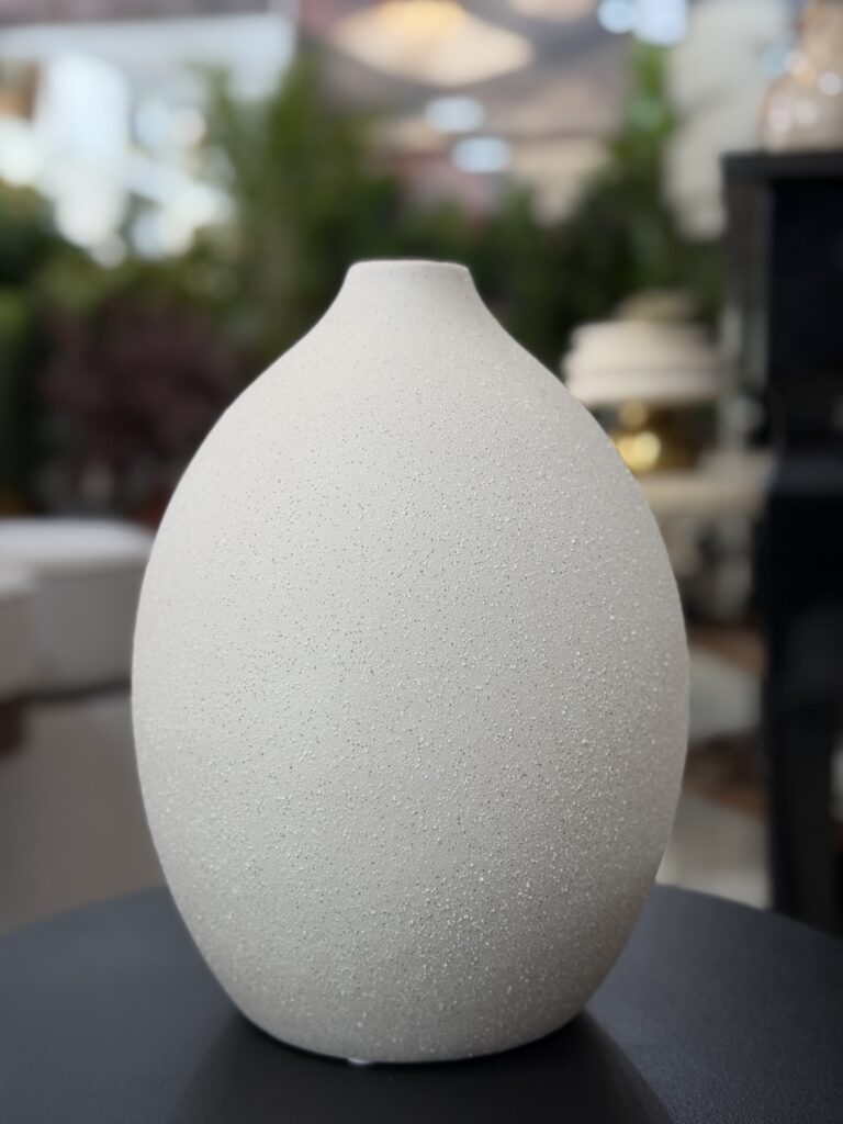 VASO CERÂMICA BEGE 28CM