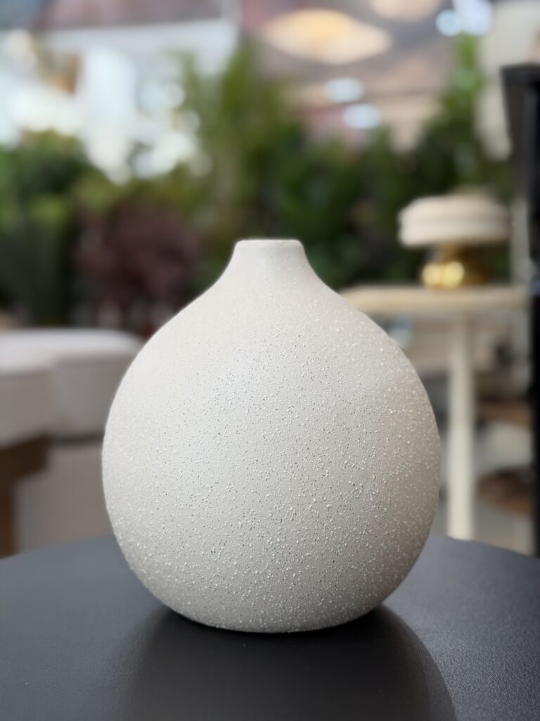 VASO CERÂMICA BEGE 20CM