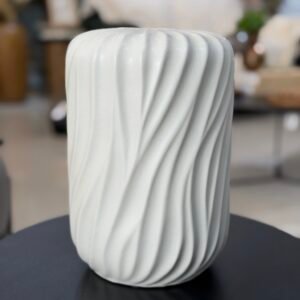 VASO DE CERÂMICA CINZA P 26CM