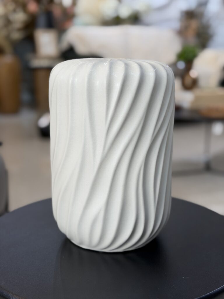 VASO DE CERÂMICA CINZA P 26CM