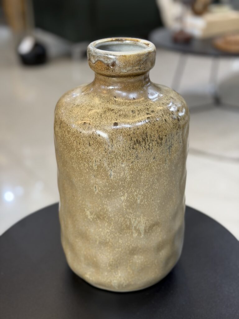 VASO CERÂMICA CINZA M 31CM