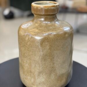 VASO CERÂMICA CINZA P 25CM