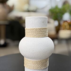 VASO CERÂMICA BRANCO P 17,5CM