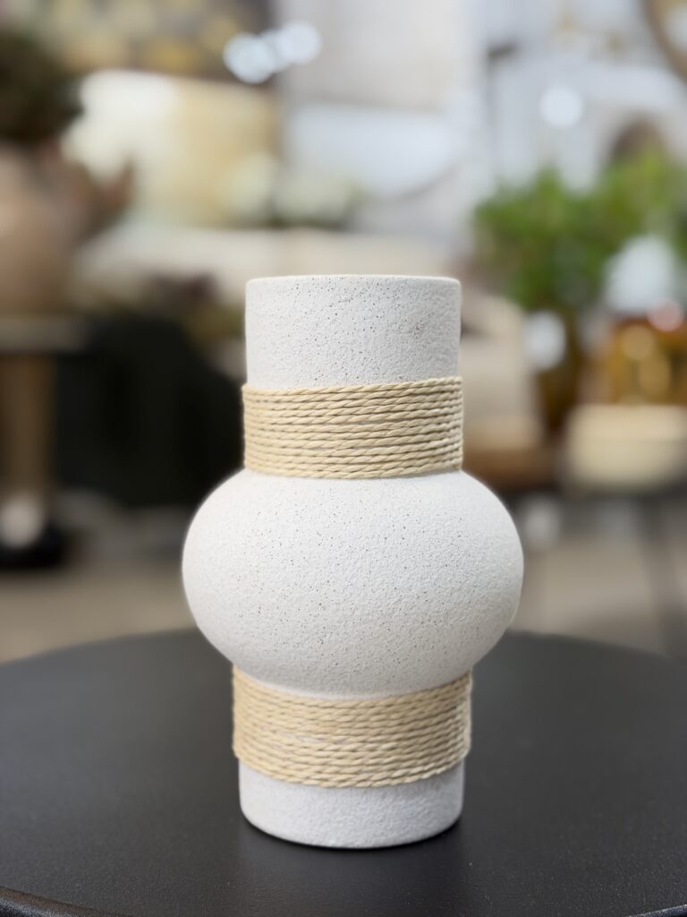 VASO CERÂMICA BRANCO P 17,5CM
