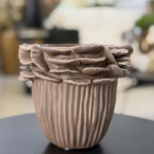 VASO COGUMELO MARROM 15CM