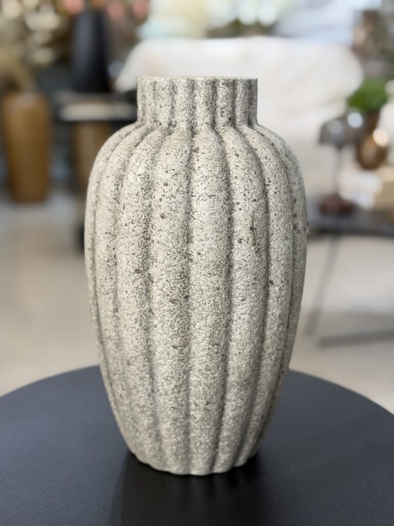 VASO DECORATIVO CINZA 30CM