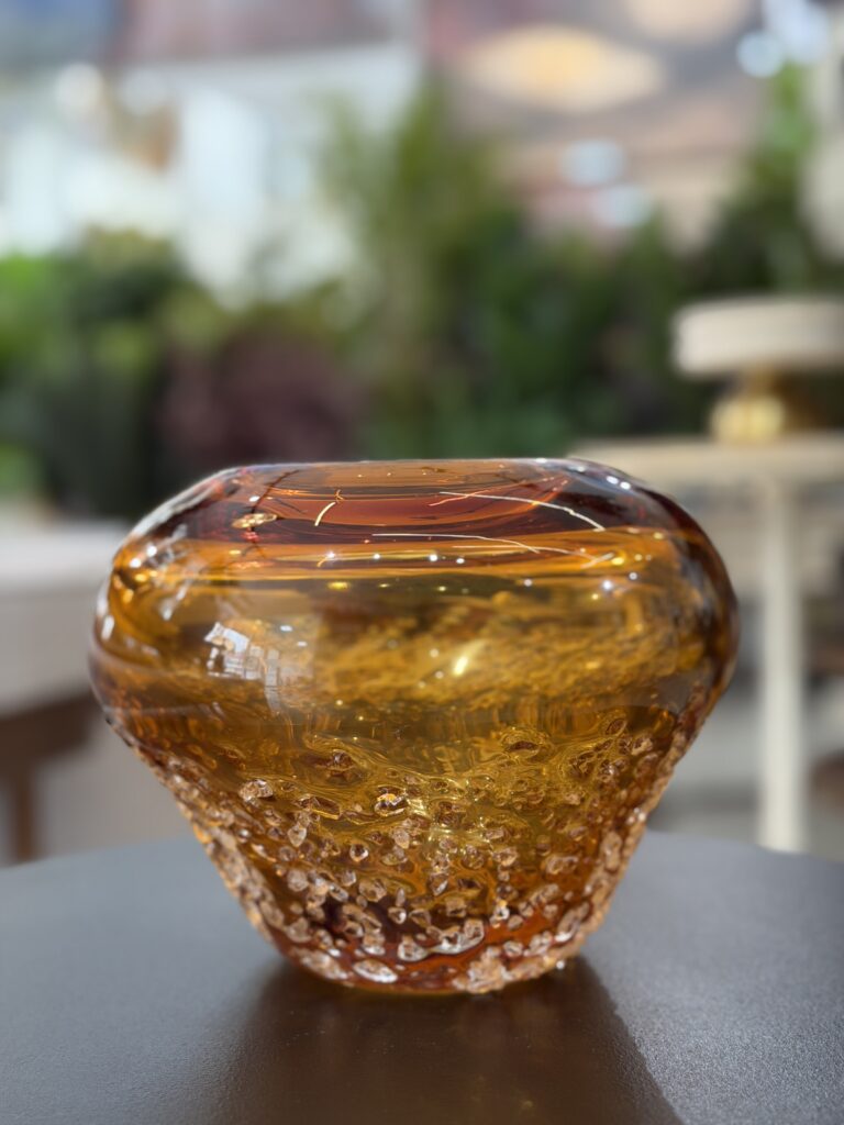 VASO ÂMBAR DECORATIVO 16CM