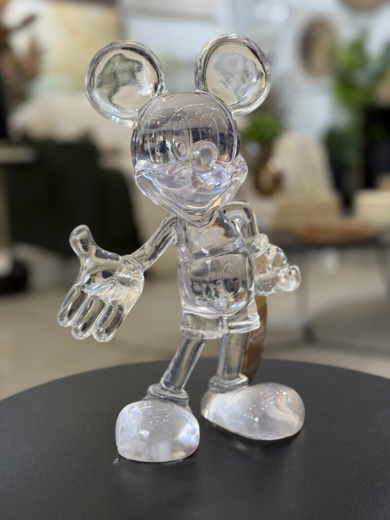 ESCULTURA MICKEY DE RESINA INCOLOR 28CM