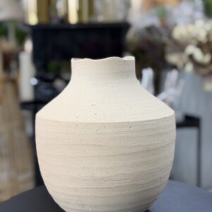VASO CERÂMICA BEGE G 31,5CM