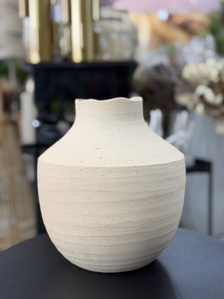 VASO CERÂMICA BEGE G 31,5CM