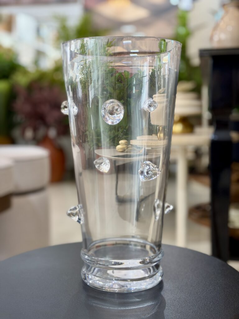 VASO DE VIDRO INCOLOR 33CM
