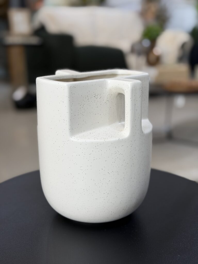 VASO CERÂMICA BRANCO P 19,5CM