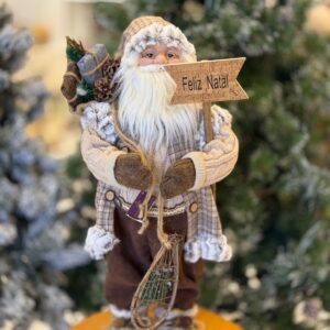 PAPAI NOEL 60 CM COM PLACA