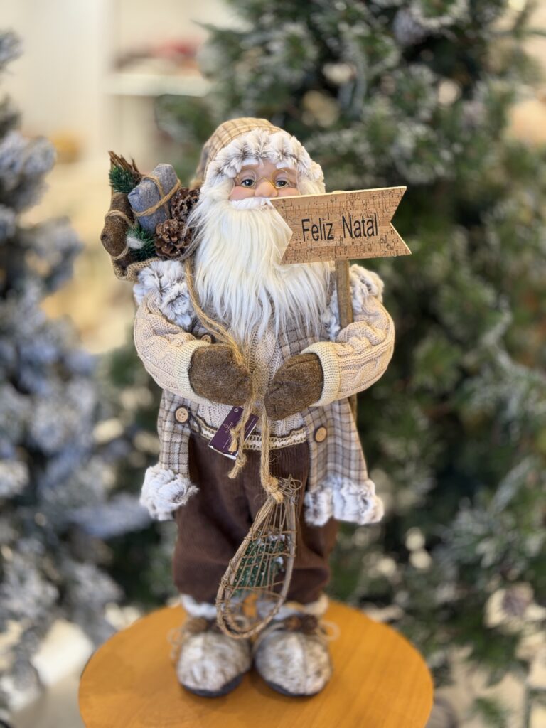 PAPAI NOEL 60 CM COM PLACA