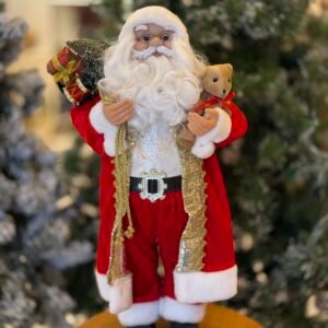 PAPAI NOEL 60CM VERMELHO COM URSINHO