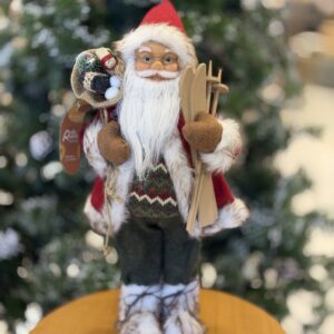 PAPAI NOEL 45CM TRENÓ RÚSTICO