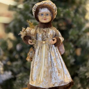 MAMÃE NOEL 45CM DOURADO ELEGANTE