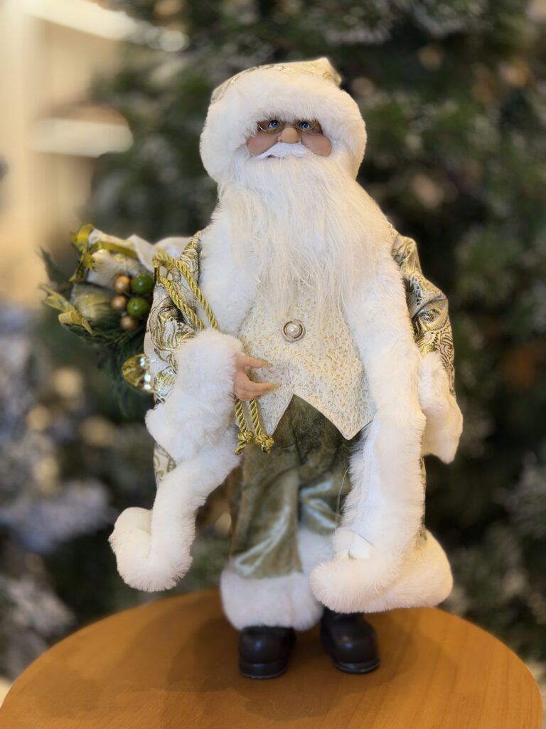 PAPAI NOEL 45CM BRANCO E VERDE