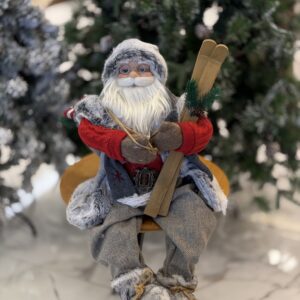 PAPAI NOEL SENTADO 60CM RÚSTICO ALPINO
